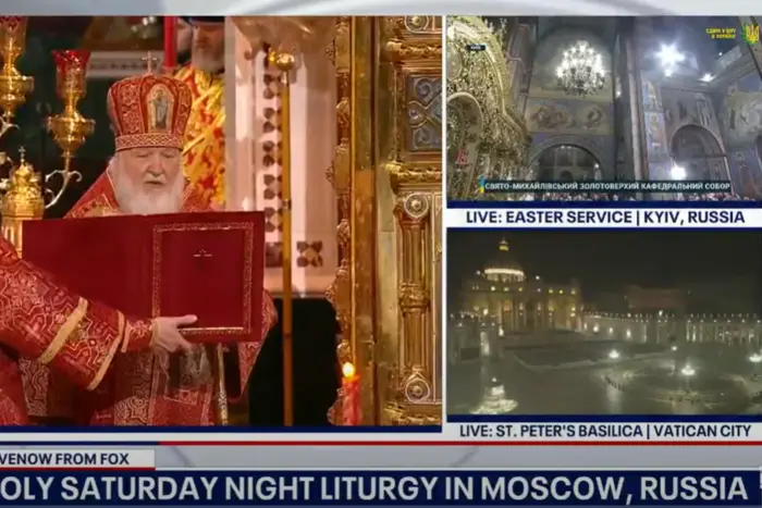 Зображення телеканалу Fox News зі словами 'Київ - російський' під час Великодньої трансляції