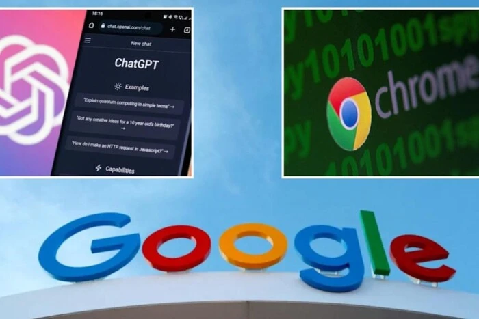 Браузер Chrome в логотипі Google